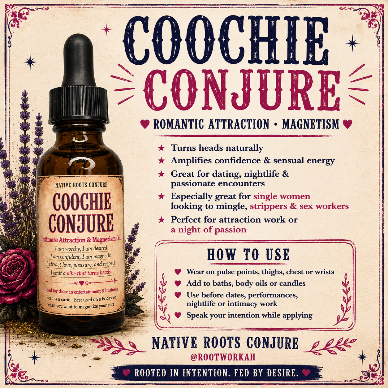 Coochie Conjure | Attraction | Confidence | Alluring Oil (Women’s)
