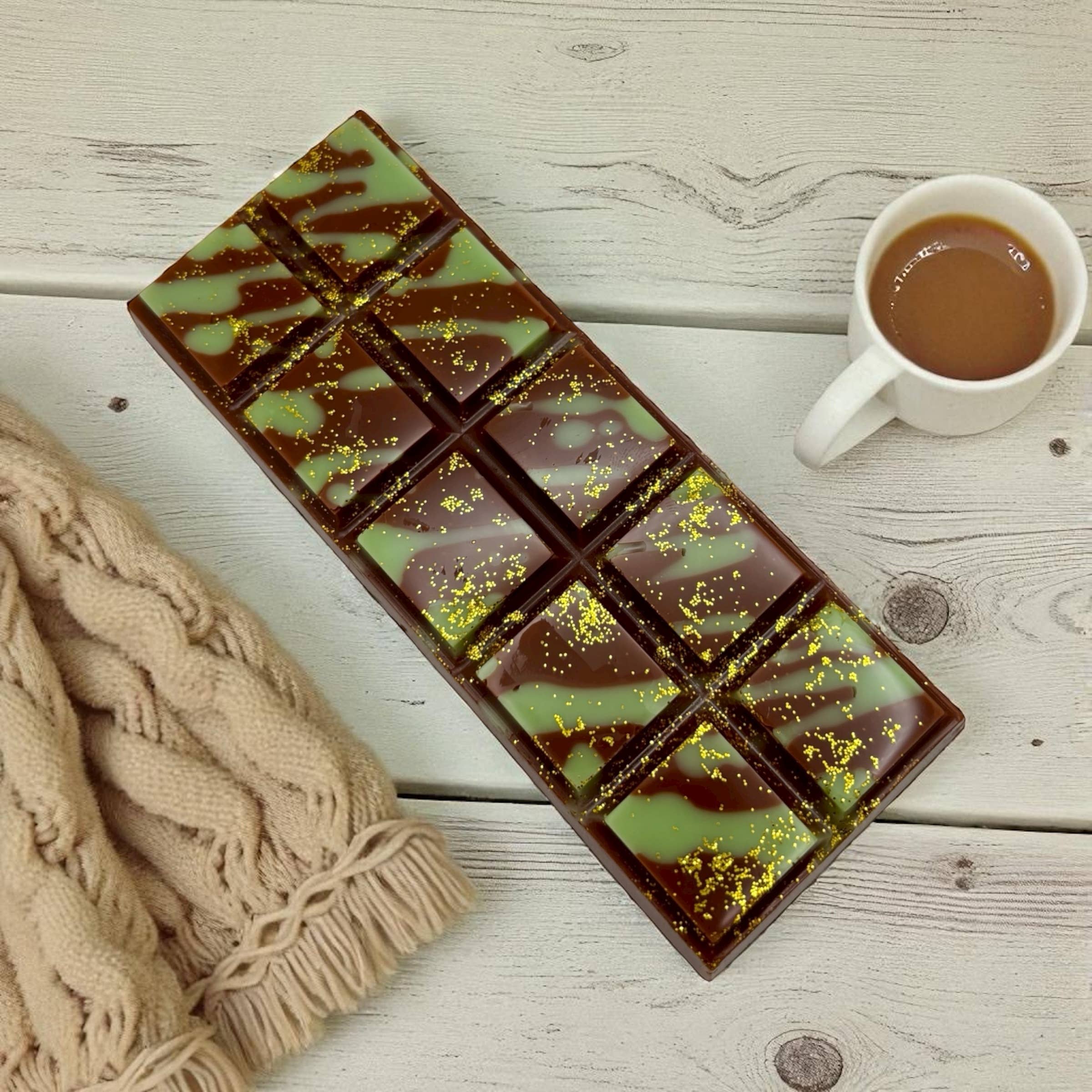 Dubai Chocolate Snap Bar Wax Melts. 2 oz. Soy Wax Melt