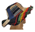 Hemp Cotton Patchwork Hats with Tassel