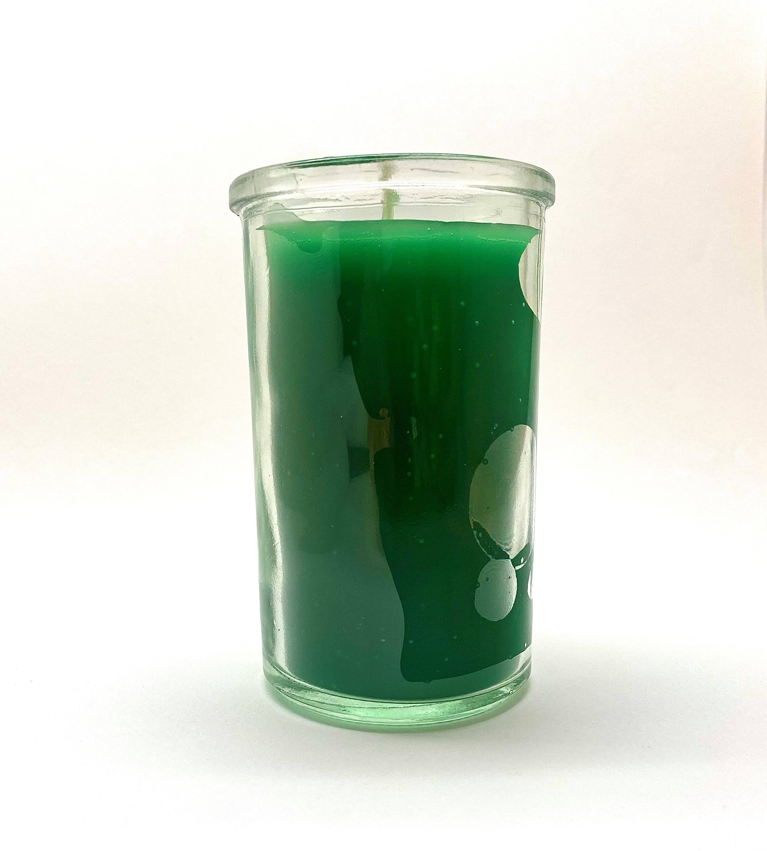 Green 2 Day Candle - grounding, fertility, luck & abundance