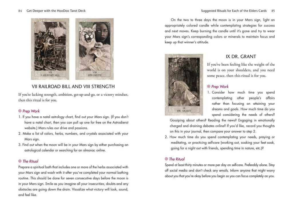 Hoodoo Tarot Workbook by Tayannah Lee McQuillar