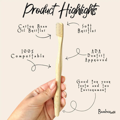 100% Compostable Bamboo Kids Toothbrush