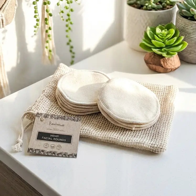 Reusable Hemp Facial Rounds (Set of 10)