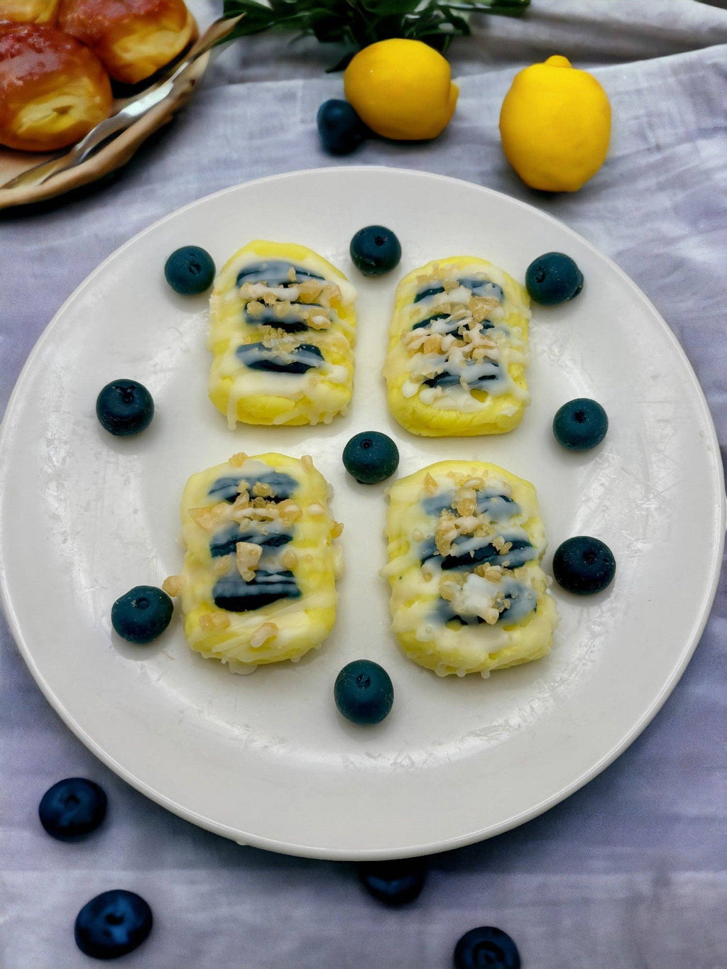 Blueberry Lemon Streusel Pastry Wax Melts. Bakery Wax Melt.