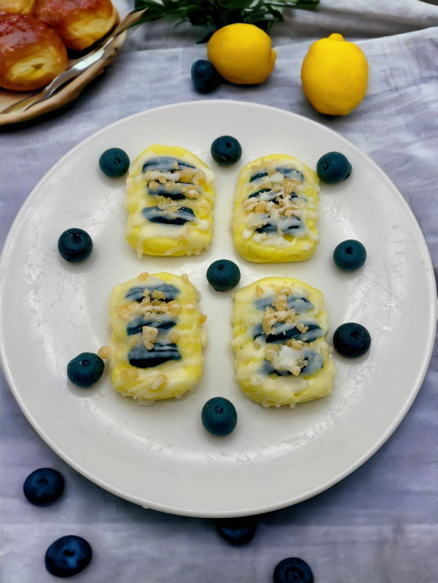 Blueberry Lemon Streusel Pastry Wax Melts. Bakery Wax Melt.