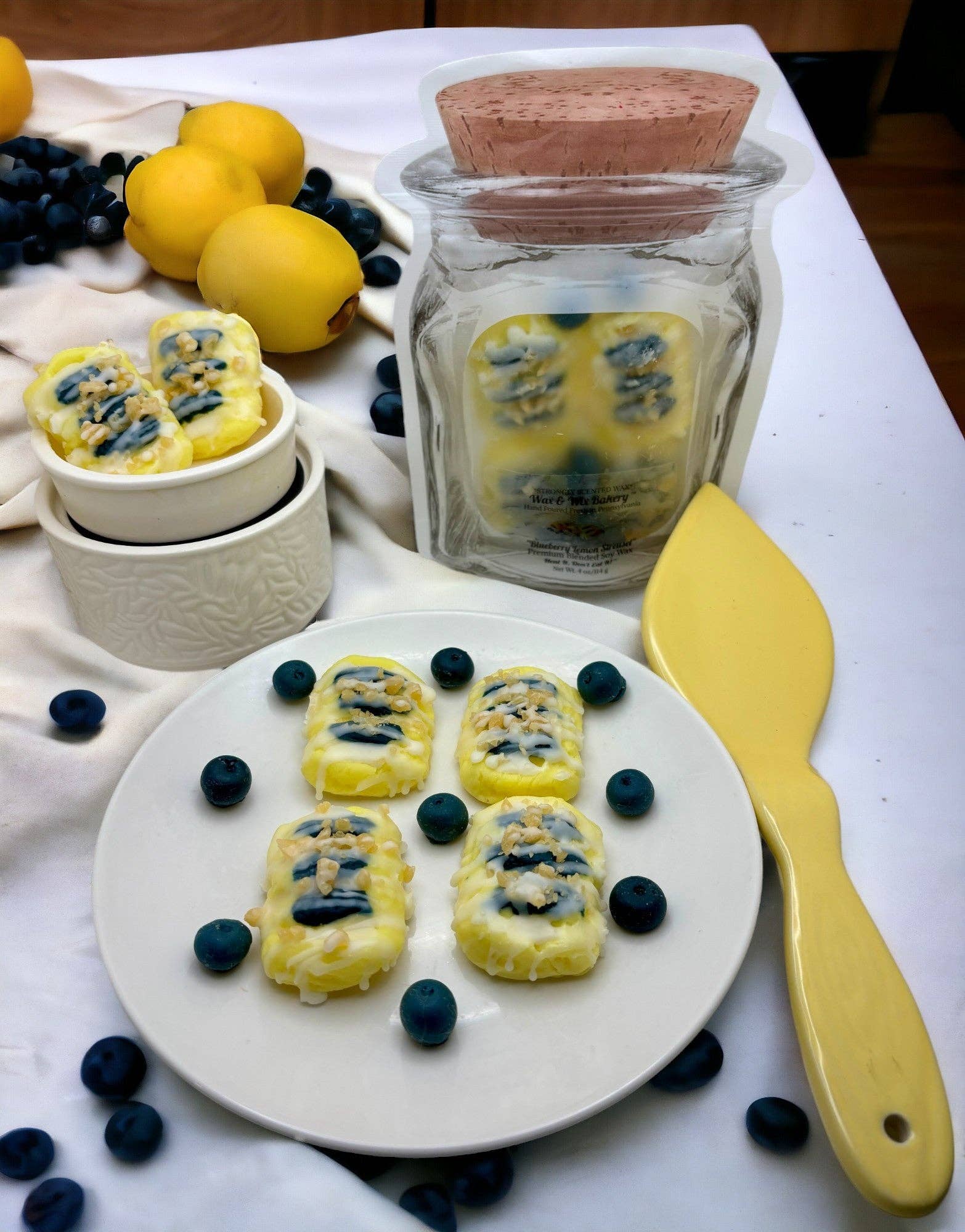 Blueberry Lemon Streusel Pastry Wax Melts. Bakery Wax Melt.