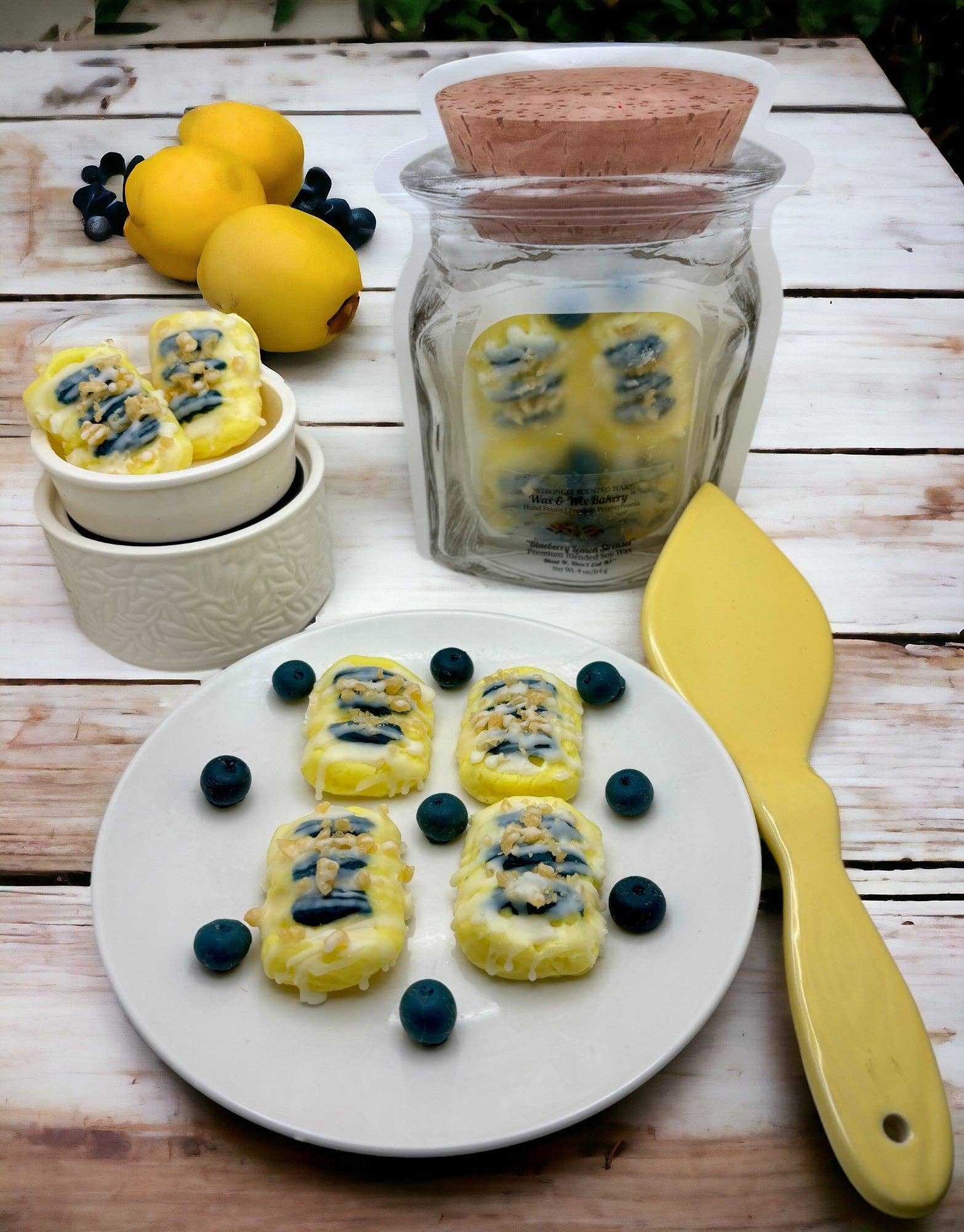 Blueberry Lemon Streusel Pastry Wax Melts. Bakery Wax Melt.
