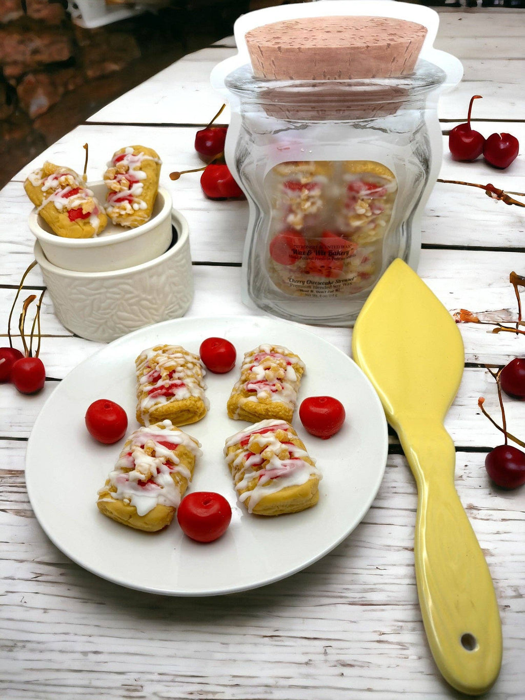Cherry Cheesecake Streusel Pastry Wax Melts. Bakery Wax Melt